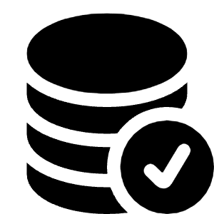 Database Fill Check Icon from Bootstrap Set