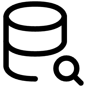 Database Search Icon from Iconoir Regular Set