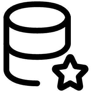 Database Star Icon from Iconoir Regular Set