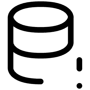 Database Warning Icon from Iconoir Regular Set