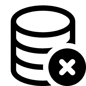 Database X Icon from Bootstrap Set