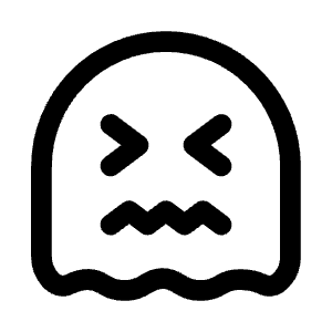 Daze Ghost Icon from Mynaui Line Set