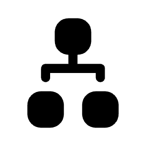 Diagram 2 Fill Icon from Bootstrap Set