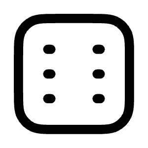 Dice Six Icon from Mynaui Line Set