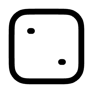 Dice Two Icon from Mynaui Line Set