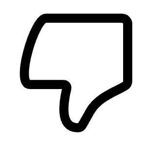 Dislike Icon from Mynaui Line Set