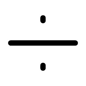 Divide Icon from Mynaui Line Set