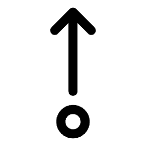 Dot Arrow Up Icon from Iconoir Regular Set