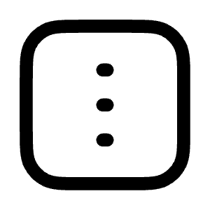 Dots Vertical Square Icon from Mynaui Line Set