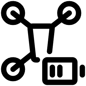 Drone Charge Half Icon from Iconoir Regular Set