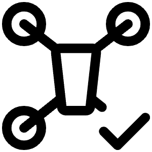 Drone Check Icon from Iconoir Regular Set