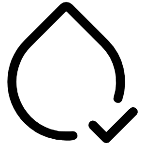 Droplet Check Icon from Iconoir Regular Set
