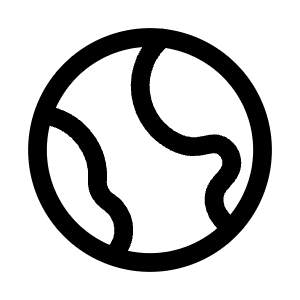 Earth Icon from Mynaui Line Set