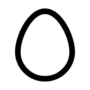 Egg Icon from Mynaui Line Set