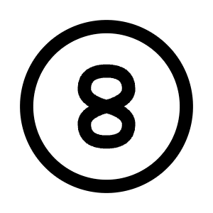 Eight Circle Icon from Mynaui Line Set