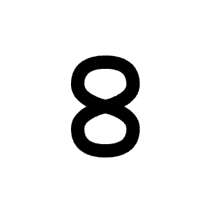Eight Icon from Mynaui Line Set