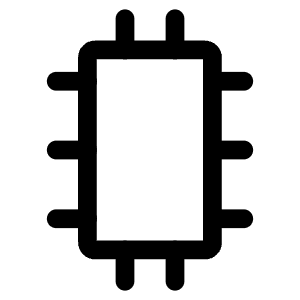 Electronics Chip Icon from Iconoir Regular Set
