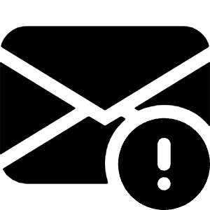 Envelope Exclamation Fill Icon from Bootstrap Set