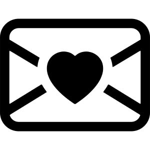 Envelope Heart Icon from Bootstrap Set