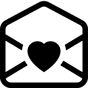 Envelope Open Heart Icon from Bootstrap Set