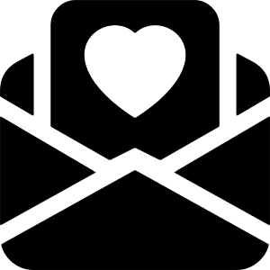 Envelope Paper Heart Fill Icon from Bootstrap Set