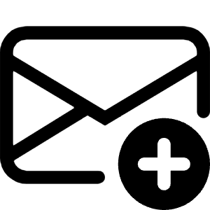 Envelope Plus Icon from Bootstrap Set