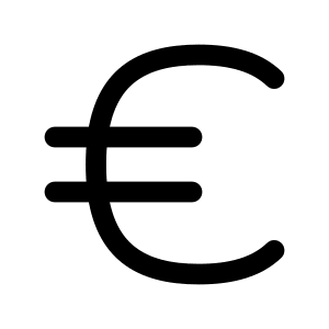 Euro Icon from Mynaui Line Set