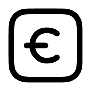 Euro Square Icon from Mynaui Line Set