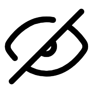 Eye Slash Icon from Mynaui Line Set