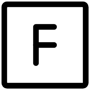 F Square Icon from Iconoir Regular Set