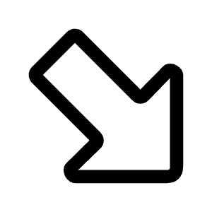 Fat Arrow Down Right Icon from Mynaui Line Set