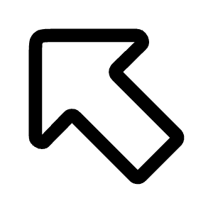 Fat Arrow Up Left Icon from Mynaui Line Set