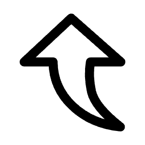 Fat Corner Left Up Icon from Mynaui Line Set