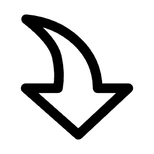 Fat Corner Right Down Icon from Mynaui Line Set
