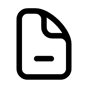 File Minus Icon from Mynaui Line Set