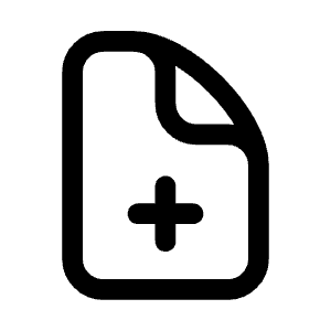 File Plus Icon from Mynaui Line Set