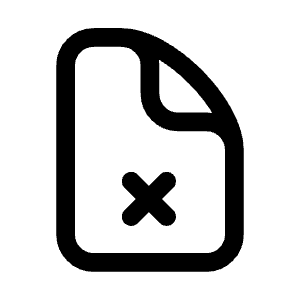 File X Icon from Mynaui Line Set
