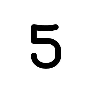 Five Icon from Mynaui Line Set