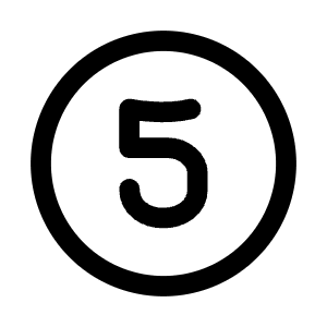 Five Circle Icon from Mynaui Line Set