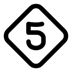 Five Diamond Icon from Mynaui Line Set