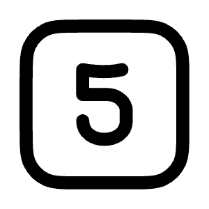 Five Square Icon from Mynaui Line Set