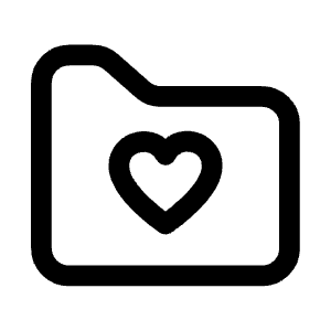 Folder Heart Icon from Mynaui Line Set