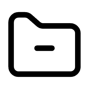 Folder Minus Icon from Mynaui Line Set