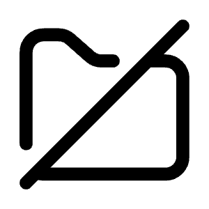 Folder Slash Icon from Mynaui Line Set