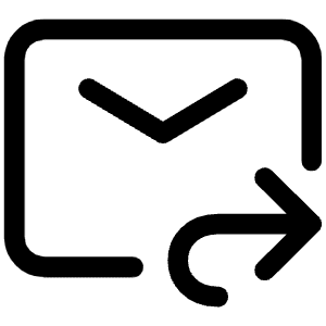 Forward Message Icon from Iconoir Regular Set