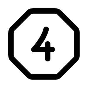 Four Octagon Icon from Mynaui Line Set