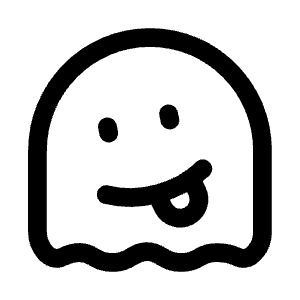 Funny Ghost Icon from Mynaui Line Set