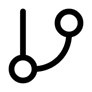 Git Branch Icon from Mynaui Line Set