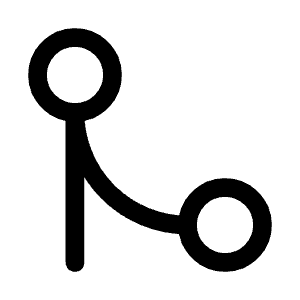 Git Merge Icon from Mynaui Line Set