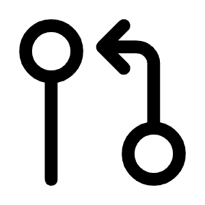Git Pull Request Icon from Mynaui Line Set